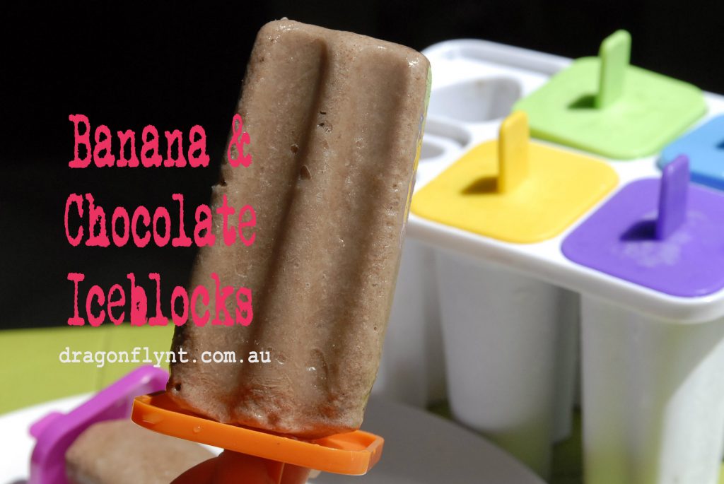 banana and chocolate iceblocks